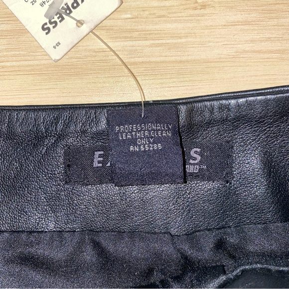 New with tags Express Vintage Leather Lamb Skin Skirt size 9/10 - Picture 8 of 11